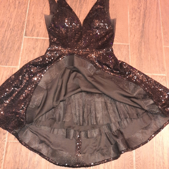 B. Darlin Black Super Sequin Cocktail Formal Dress Size 7/8 Juniors - Picture 2 of 16